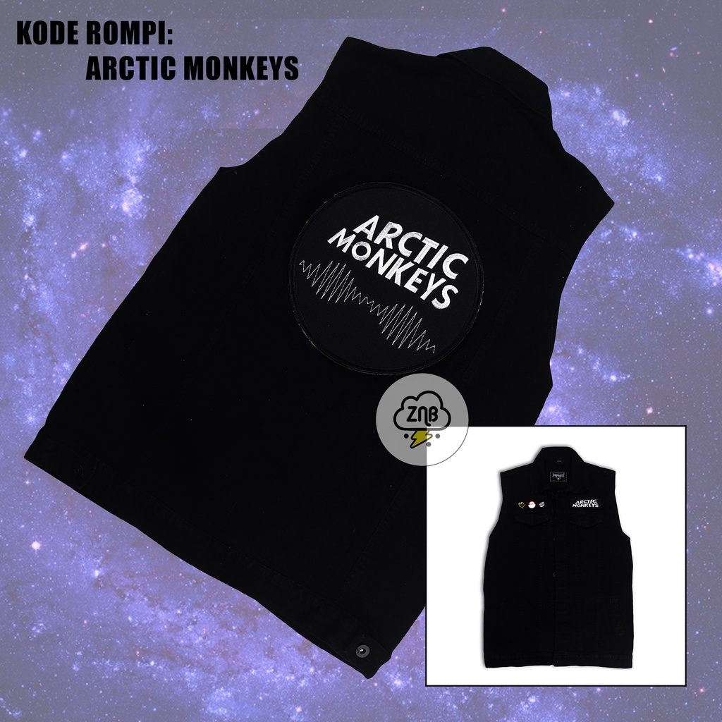 ROMPI JEANS ROMPI DENIM ROMPI MUSIK ROMPI ARCTIC MONKEYS ROMPI PATCH BORDIR