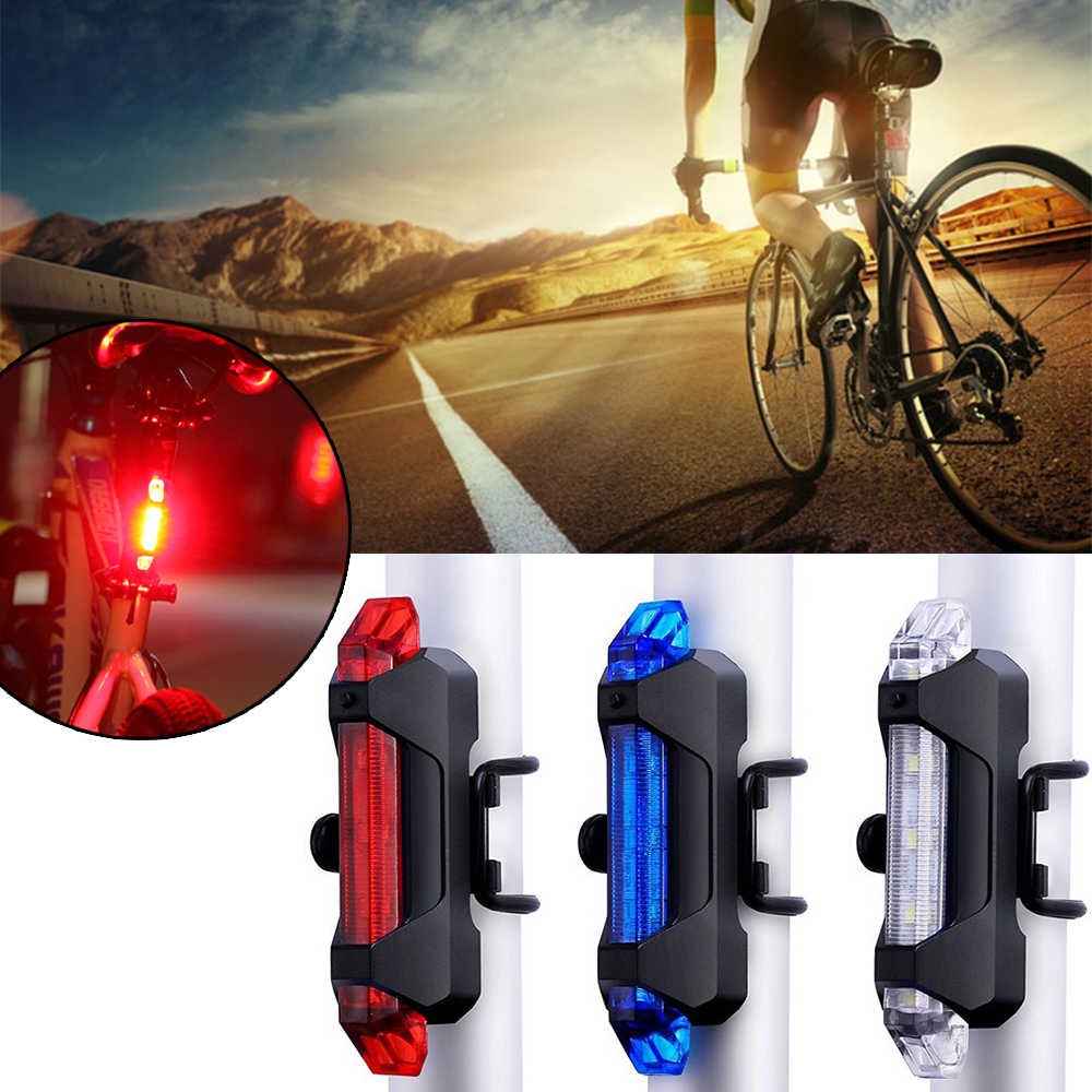 Lampu Belakang Sepede LED ( USB Charge Anti Air ) / Aksesories Sepeda