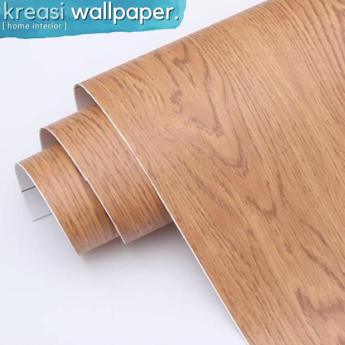 Sticker Decosheet Pvc Pelapis Meja Furniture Hpl Kayu Muda Triplek - Coklat