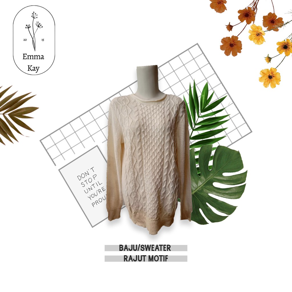LSB32 BAJU/SWEATER RAJUT MOTIF