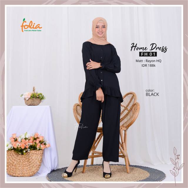 Home dress muslimah folia FH -01