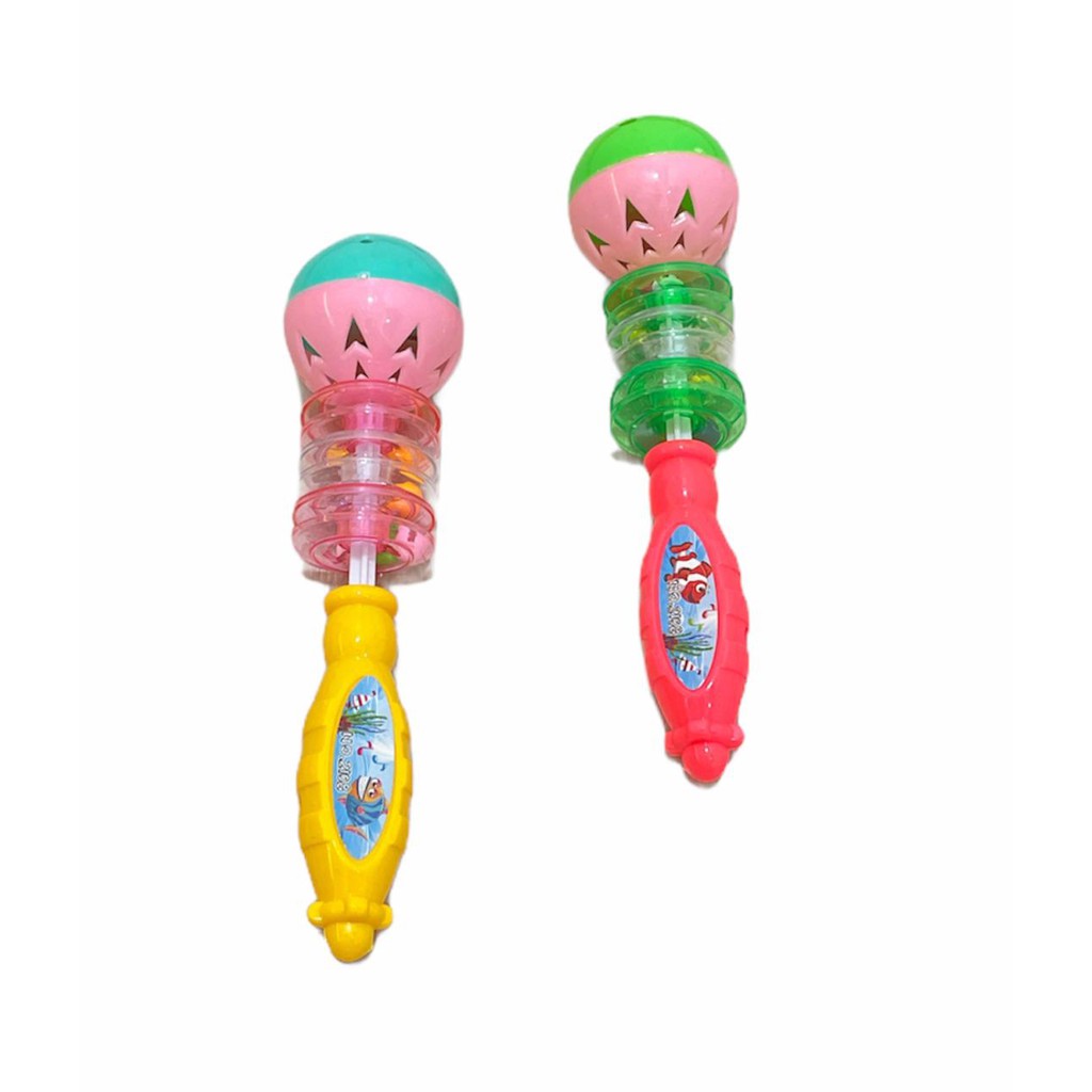 Mainan Bayi Rattle Musik Genggam Bunyi Hand Bell Silicone Kerincingan