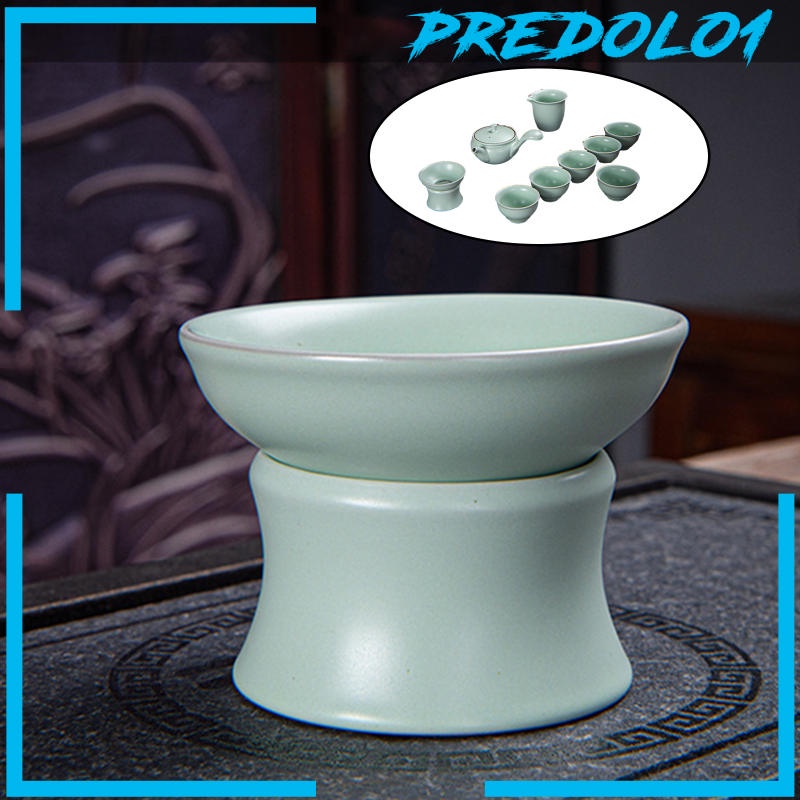 (Predolo1) Set Teko Teh Kungfu Cina Bahan Keramik Dengan Gagang Samping + 6 Cangkir