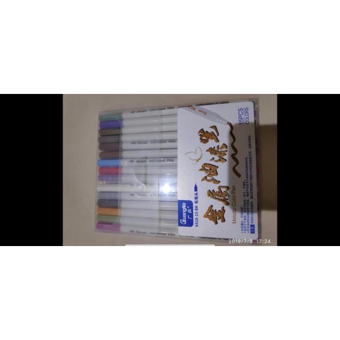 

(BISA COD) Brush pen metalic set isi 15 guang na CUCI GUDANG Kode 36