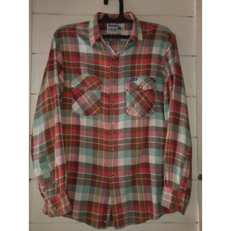 KEMEJA FLANNEL WRANGLER SECOND ORIGINAL