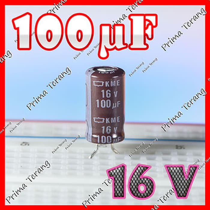 100 Uf 16 V Elco Kapasitor 100 Micro 16 Volt Elko 100Uf 16V
