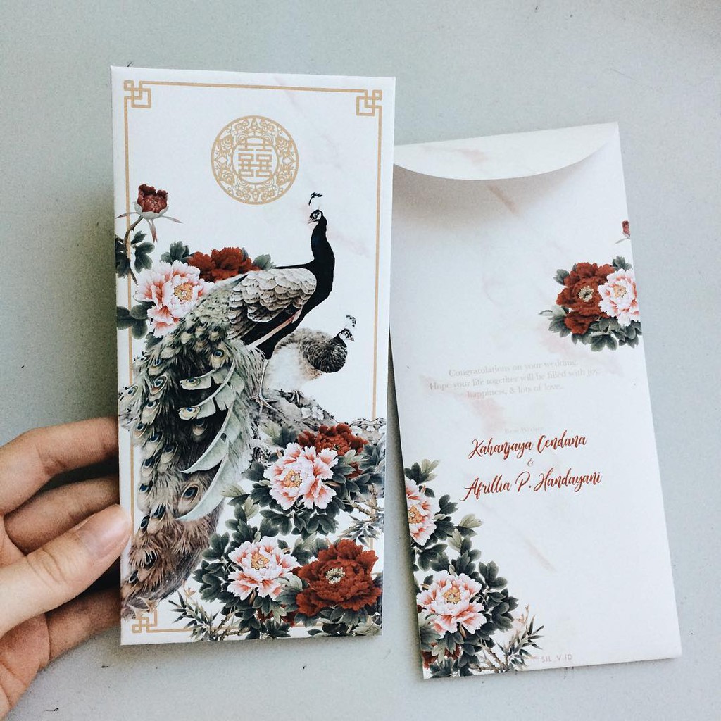 

peacock ( Angpao sangjit - Custom Angpao - Angpao Wedding - amplop - ucapan )
