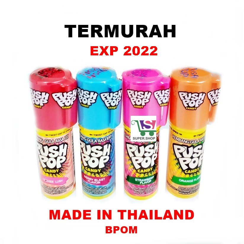 Permen PUSH POP Candy / Lipstik rasa buah