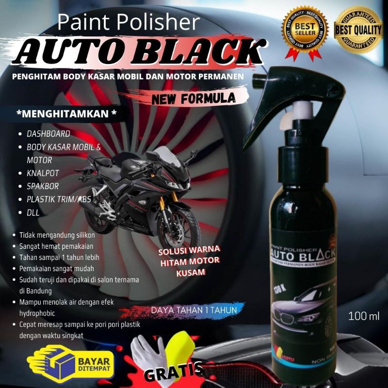 promo terlaris auto black penghitam dashboard sprey 100 ml