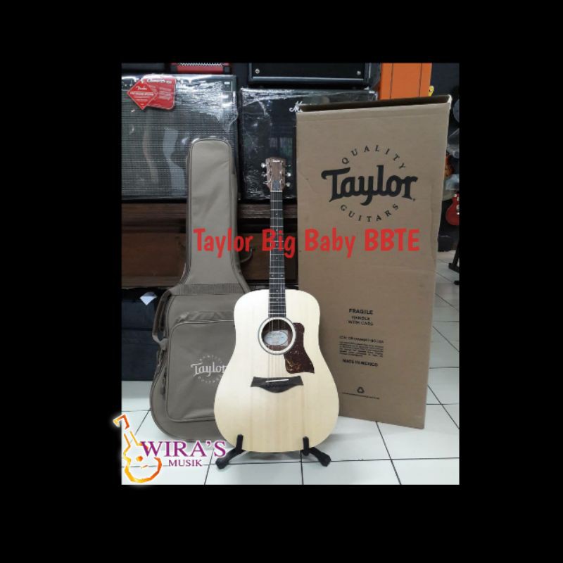 Gitar Akustik Electrik Taylor Big Baby BBTE