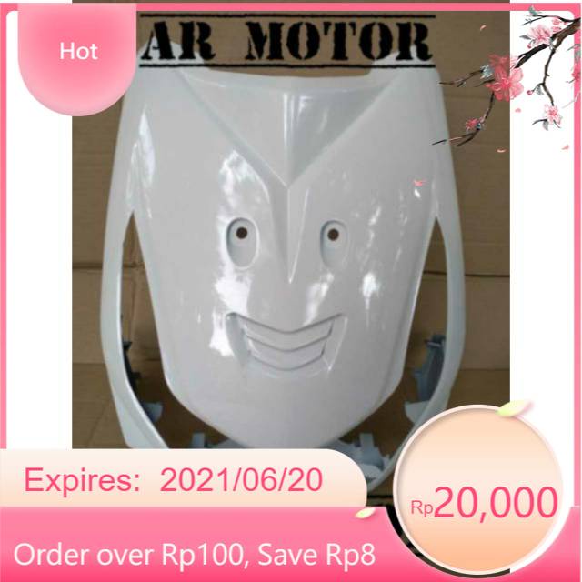 TAMENG / TEBENG DEPAN BEAT KARBU PUTIH