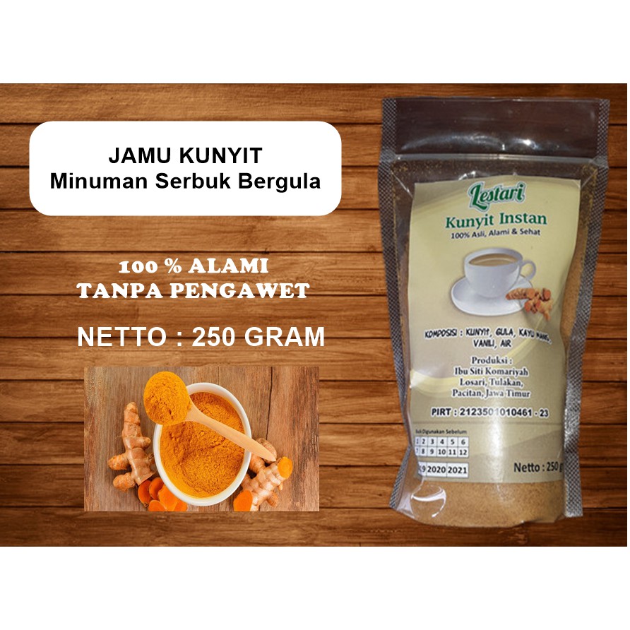 

Jamu Kunyit Lestari ( 250 Gram tanpa Ampas )