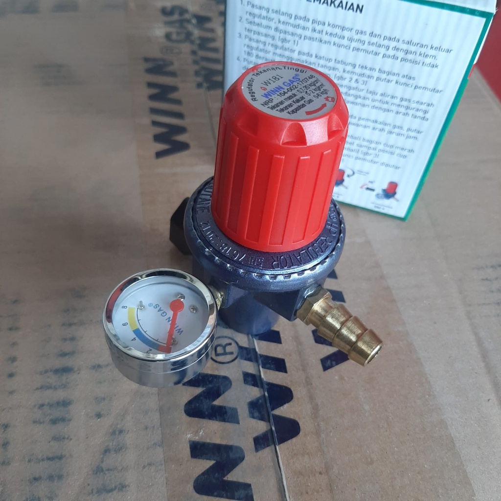 WIN GAS WINGAS WINN GAS Regulator Gas Tekanan Tinggi W 181 M METER HIGH PRESSURE SELANG