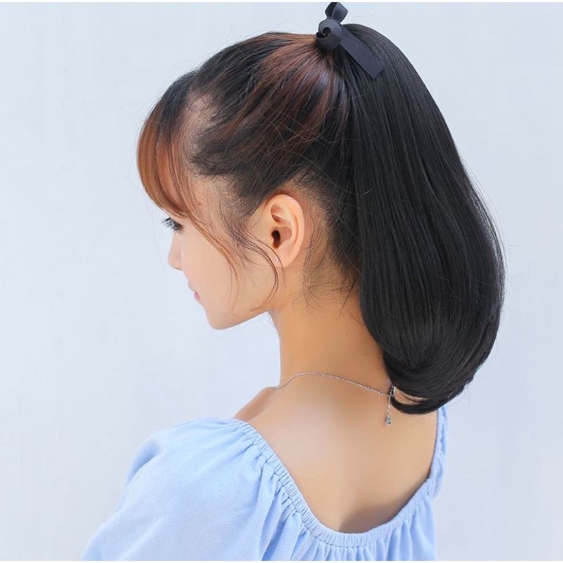 PONYTAIL TALI PITA LURUS TEBAL &amp; TIDAK MENGKILAP DIJAMIN UANG KEMBALI /KUNCIRAN EKOR KUDA LURUS / TIE PONYTAIL  LURUS BLOW / FAKE HAIR/HAIRCLIP KUNCIRAN RAMBUT /TALI KUNCIRAN KUDA LURUS/PONYTAIL WIG RAMBUT PALSU/hairclip/hairextension/ tali ekor kuda