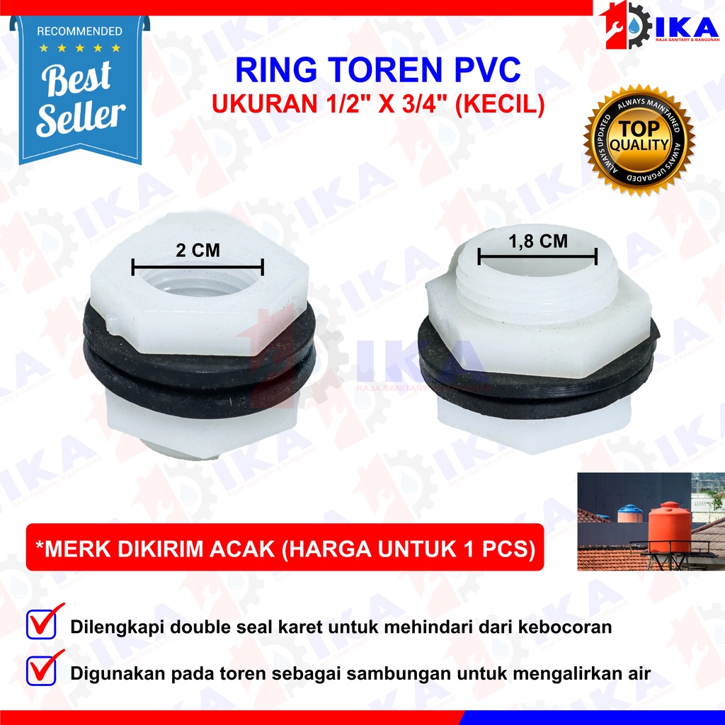 RING TOREN AIR TANDON / BESAR KECIL SEDANG MUR PVC KUALITAS TEBAL KUAT BAGUS TAHAN LAMA