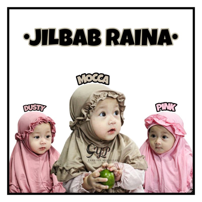 Jilbab anak bayi  RAINA KRIWIL 0-3 TH/Hijab baby