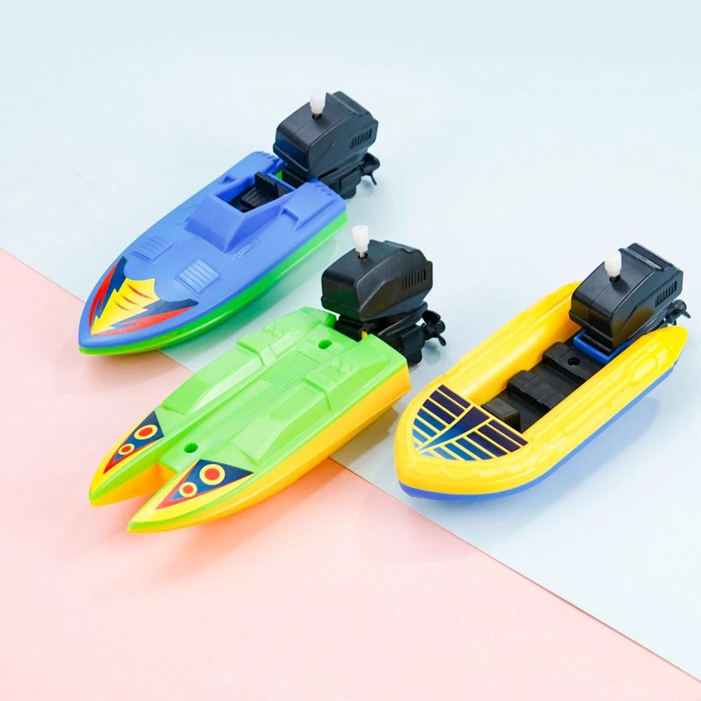 REBUY Rebuy Wind Up Toy Mainan Mandi Bathtub Klasik Shower Speed Boat Kapal