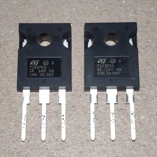 TR TIP2955 TIP3055 TIP 2955 3055 Transistor Asli ST Sepasang 1 Set