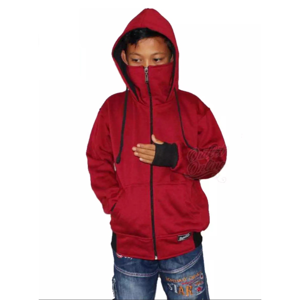 JAKET ANAK POLOS HOODIE ZIPPER ROUNDHAND NINJA KEKINIAN LAKILAKI PEREMPUAN USIA 2TAHUN SAMPAI 12TAHUN BAHAN FLEECE TERBARU