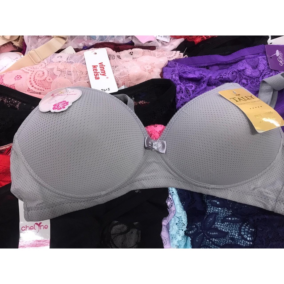 BH BRA TALLY 6328 / Bh Harian Tanpa Kawat Busa Tipis Nyaman Dipakai CUP B TALLY 6328 TIPIS DAN NYAMNA SIZE 34 36 38 - ARA98STORE