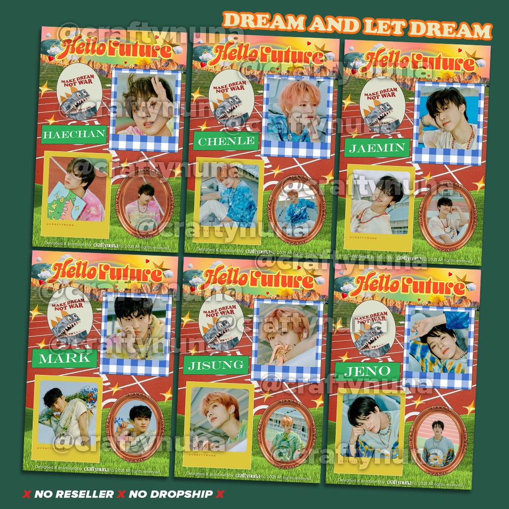 (NC-019) NCT DREAM Hello Future DIY Sticker Set Aesthetic by Crafty Nuna repackage album stiker hp 127 kpop