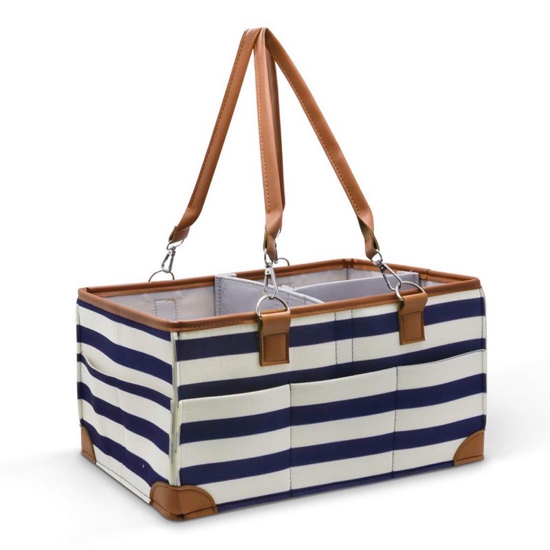 kinderkeen caddy felt stripe white-blue