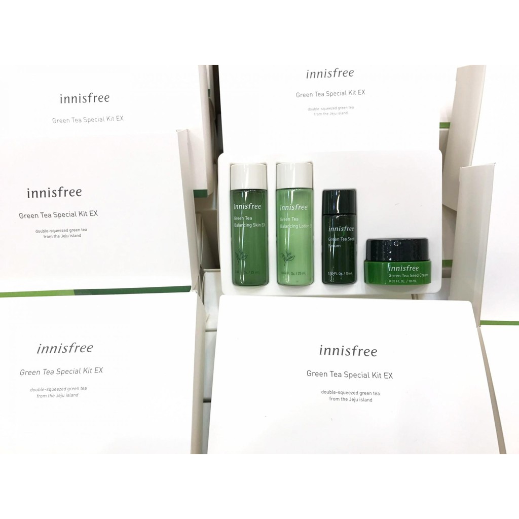 Innisfree Green Tea Special Kit Ex Trial Kit 4 Items Indonesia