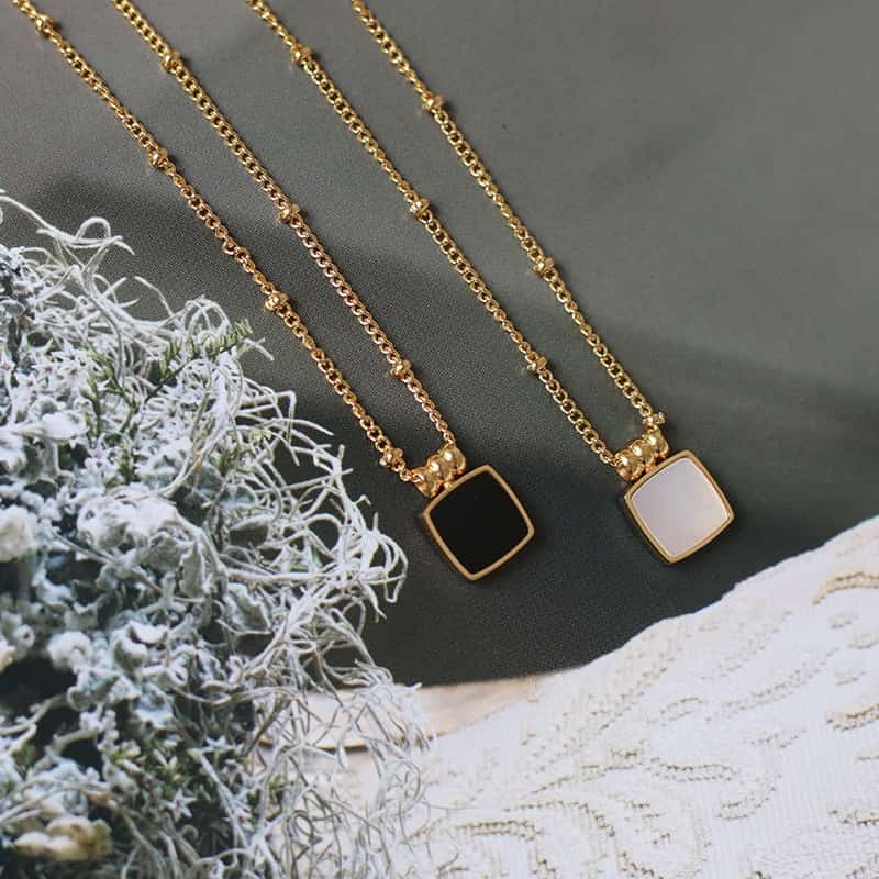 [ Bayar Ditempat ] Kalung Titanium Original Rantai Rose Gold 45 Cm / Accesories Wanita Kalung Lapis Emas 18K Rose Gold / Kalung Titanium Import