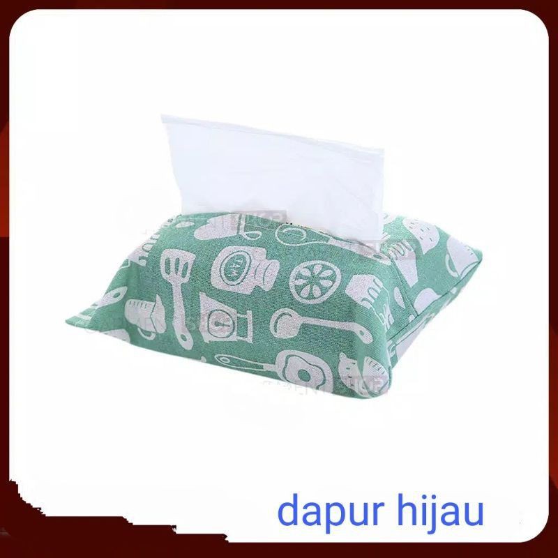 Kotak Tempat Tissue Kain Motif Lucu Bagus Kanvas Cover Tissue Mobil Tissu Tisu Tempat