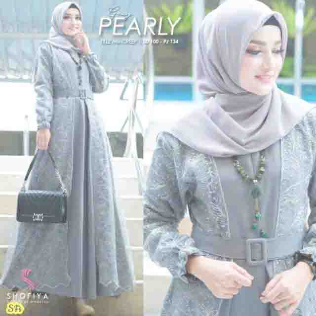 PEARLY MAXI / DRESS MUSLIM bv-SILVER