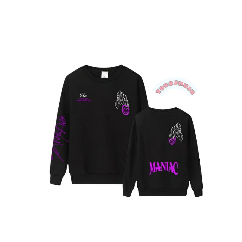 ( versi ) SWEATER Stray Kids MANIAC TOUR 2022 FULL SABLON UNGU