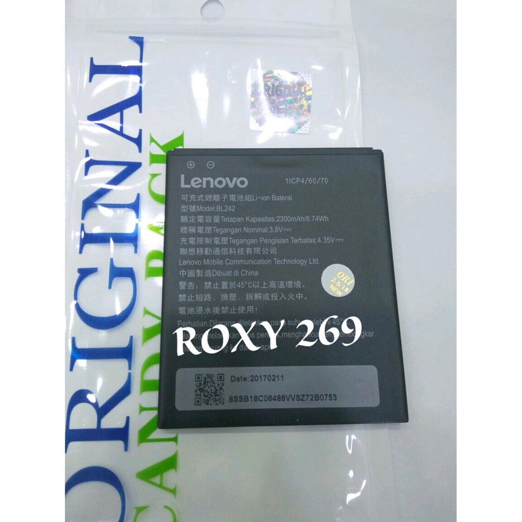 Batre Baterai HP Lenovo BL242 A6000a A6000Plus A6010 A6600 A 6000 Plus A 6010 6600 Original Battre B