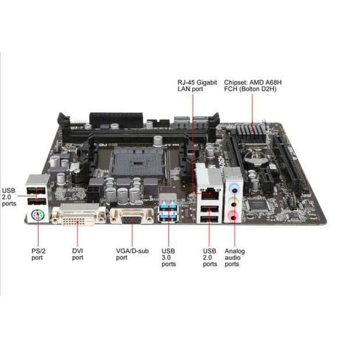 MOTHERBOARD ASROCK FM2A68M DG3  Berkualitas Murah Berkualitas
