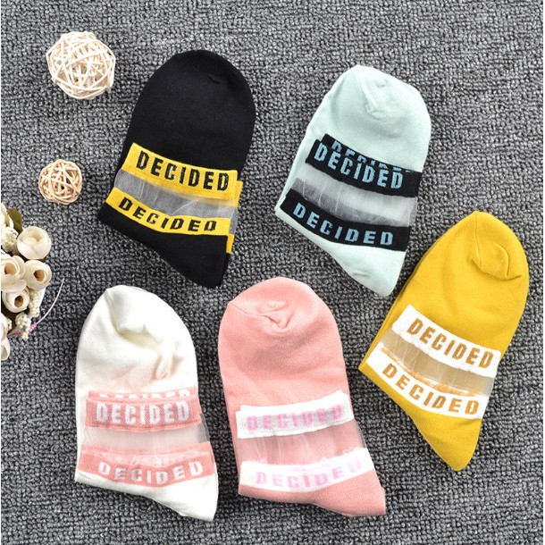 COD - Kaos Kaki Wanita / Kaos Kaos Decided / Kaos Kaos Korea / Kaos Kaki Pendek / Socks K5009-4