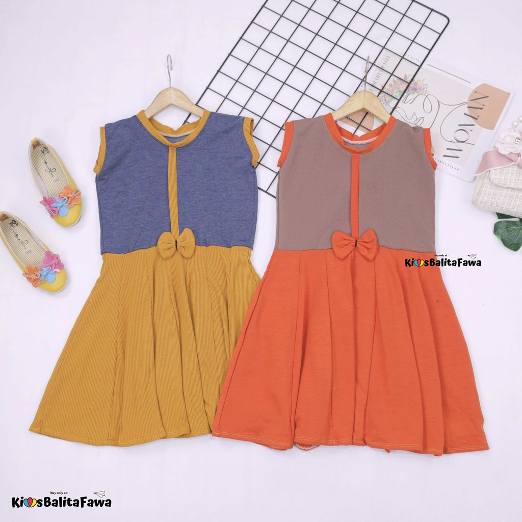 Dress Bilqis uk 5-6 Tahun / Dres Yukensi Murah Grosir Baju Anak Perempuan Harian Gaun Pesta Pakaian