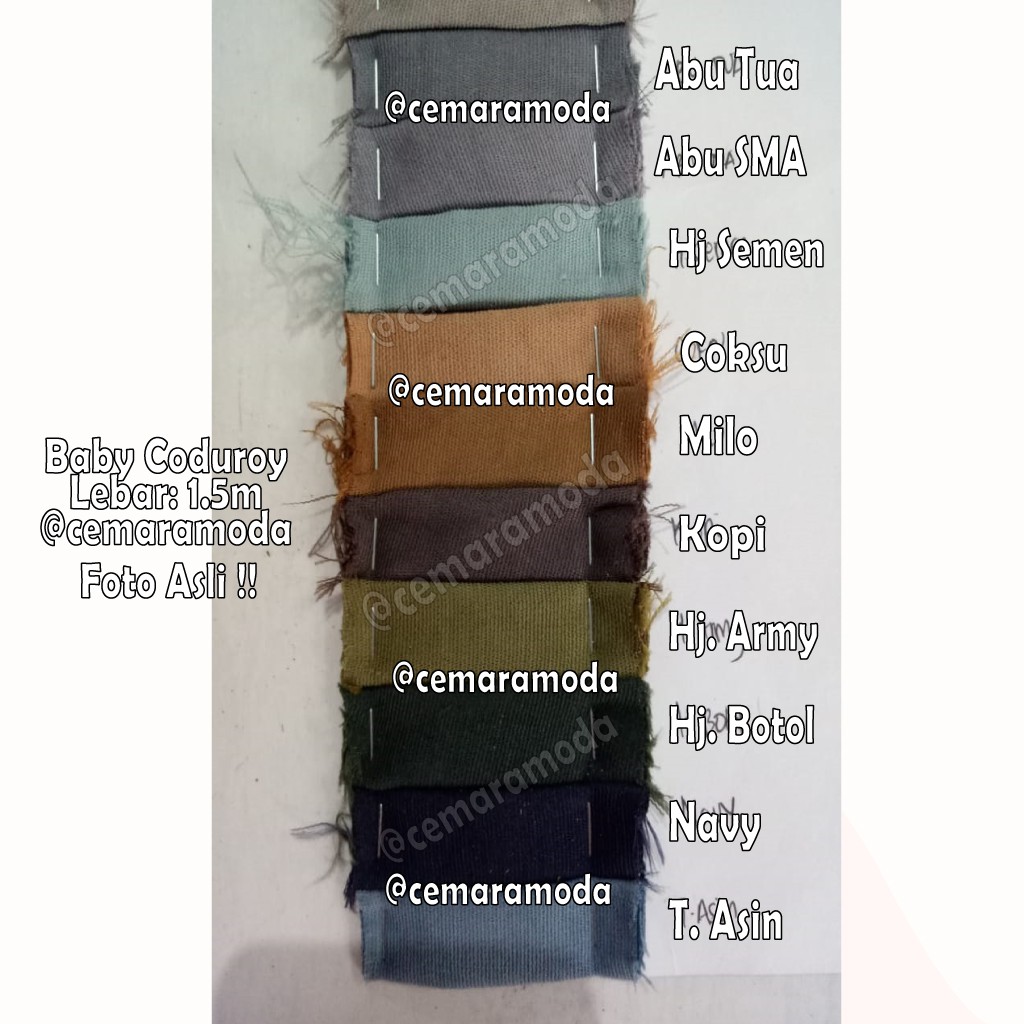 Kain Baby Codoray Softsuede (harga per 0.5 meter) / codoroy codoray kodoroy kodoray coduray coduroy / kain gamis kemeja atasan celana blazer blaser