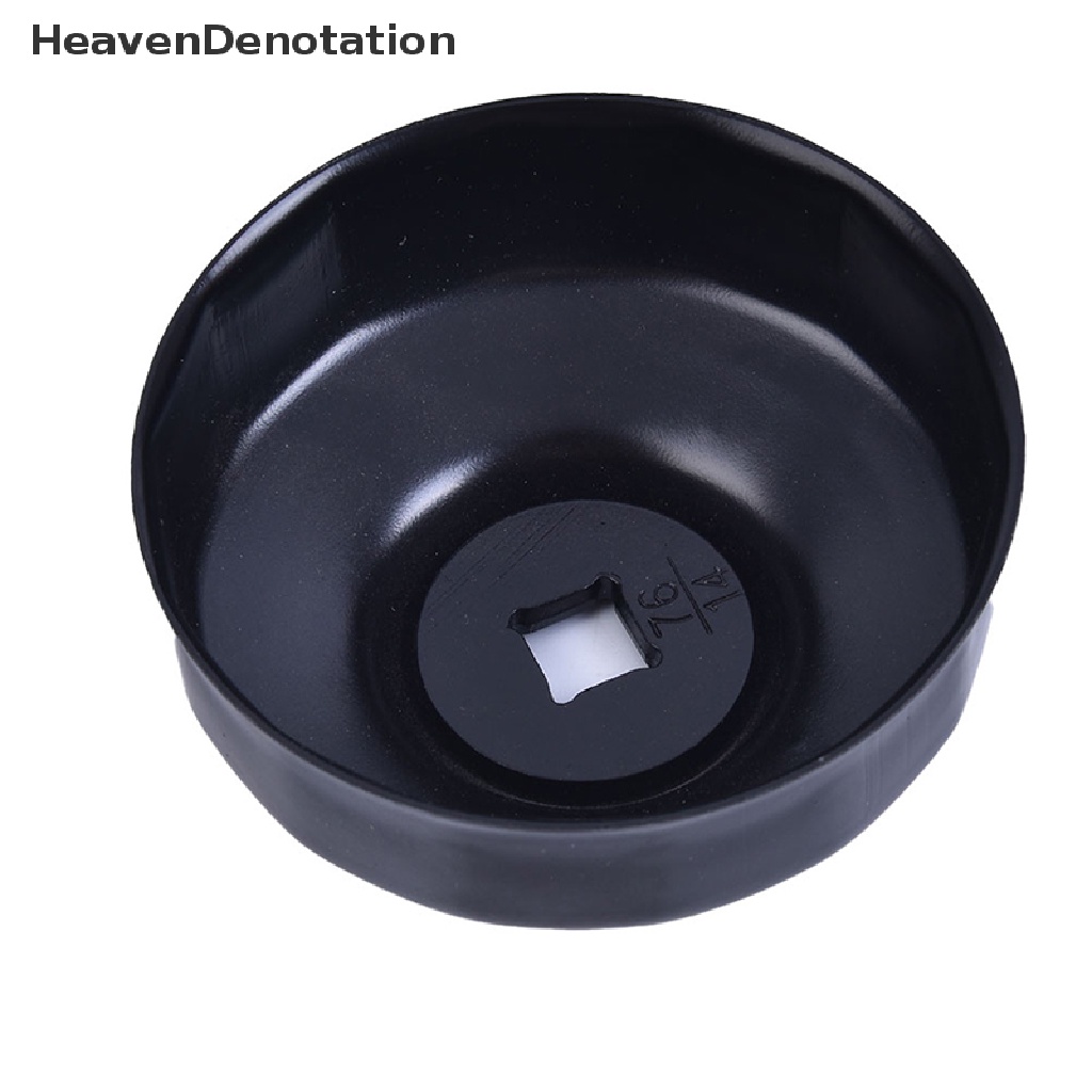 (Heavendenotation) Kunci Pas Tipe 3 / 8 &quot;14 Flutes Bahan Baja Warna Hitam Ukuran 76mm Untuk Filter Oli Mobil