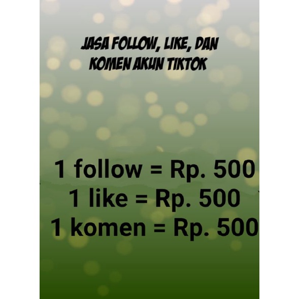 Jasa Follow, like, dan Komen Akun Tiktok