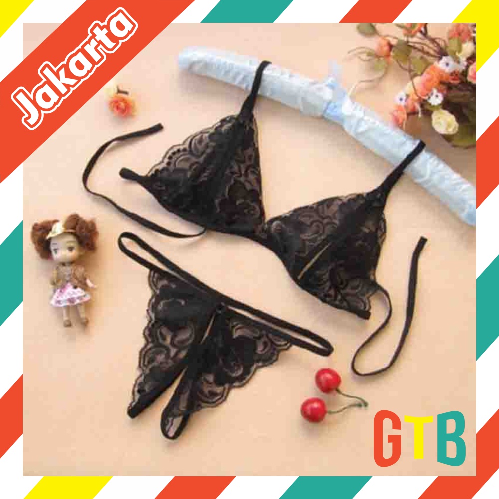 ❤️GTB❤️ Pakaian Dalam Wanita Korea Fashion Set Bra Lingerie G-String Bahan Lace Women Bra sexy B060