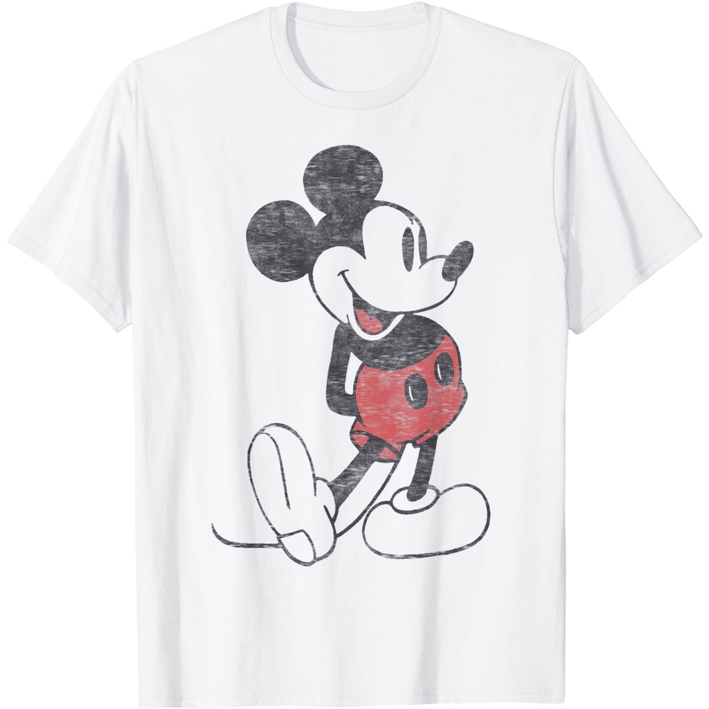 Kaos Dewasa Disney Mickey & Friends Mickey Mouse Vintage Portrait T-Shirt - Kaos Pria - Kaos Wanita 