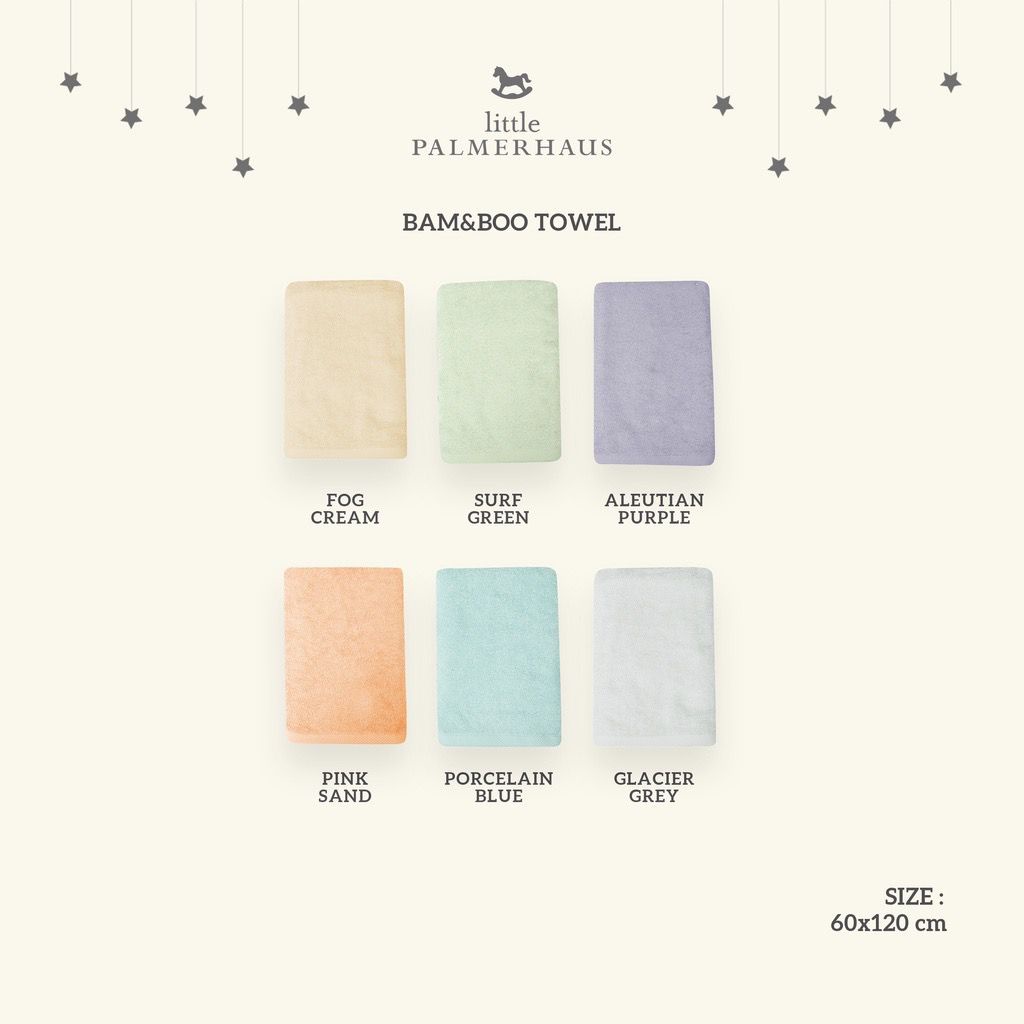 Handuk Bayi Anak Little Palmerhaus bamboo - BAM &amp; BOO Premium Baby Towel