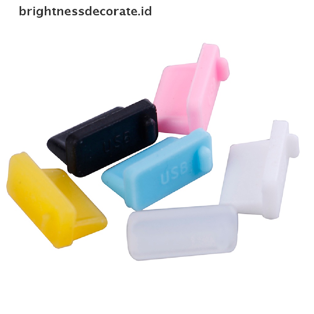 10pcs Tutup Pelindung plug usb Bahan Silikon anti Debu