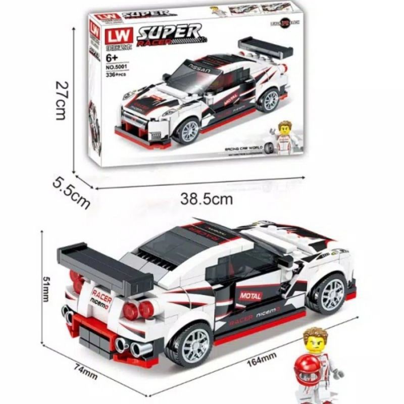 Lego Block Mobil Balap Nissan GTR Turismo
