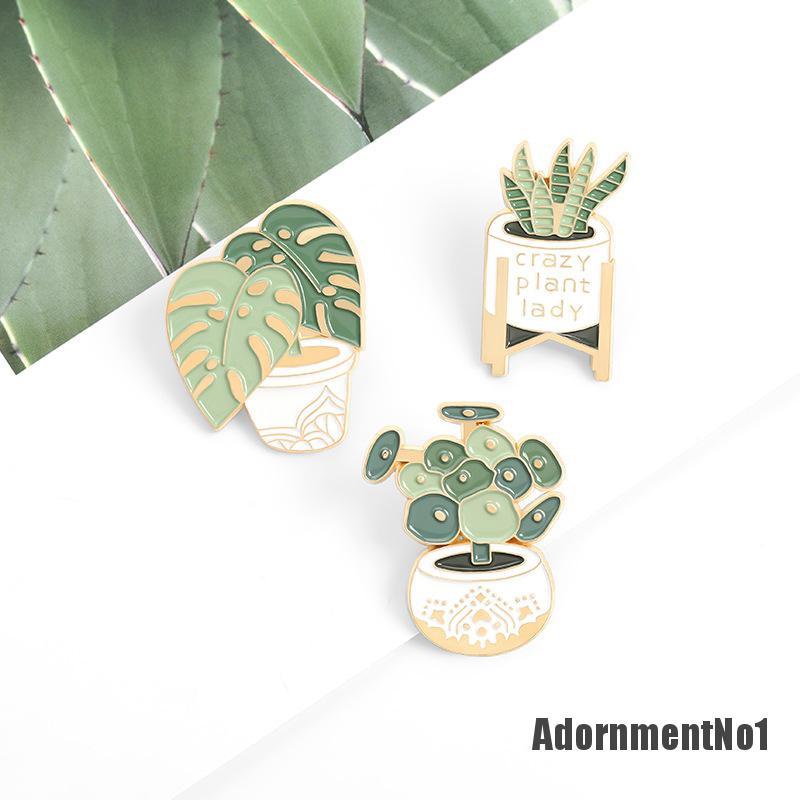 (Adornmentno1) Bros Pin Enamel Desain Tanaman Monstera I Love You