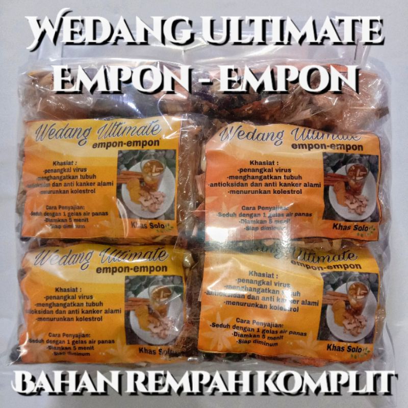 

1PACK/10BKS WEDANG ULTIMATE EMPON-EMPON REMPAH PALING KOMPLIT JSR KHAS SOLO