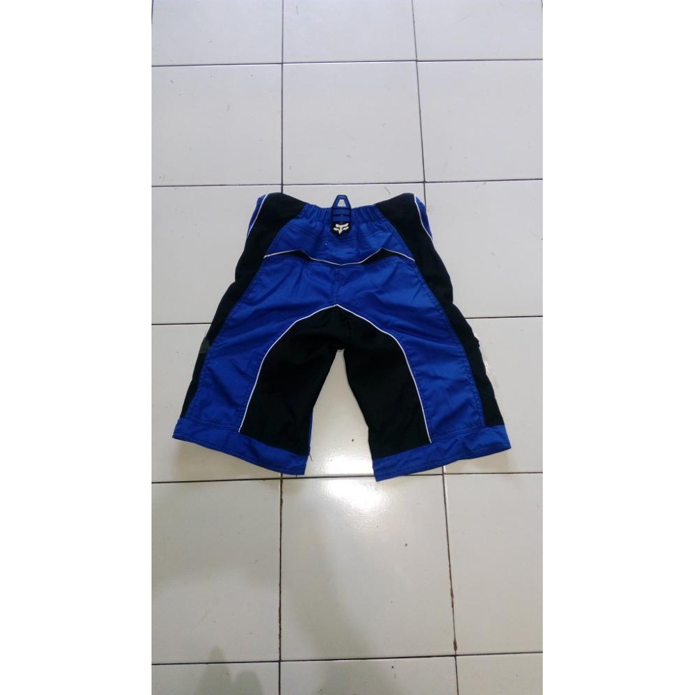 Celana Cross Katun Pendek Biru FOX Murah
