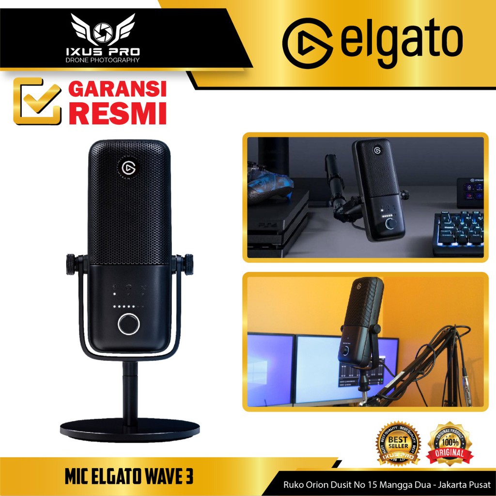 Mic Elgato Wave 3 - Microphone Elgato Wave:3 - GARANSI RESMI 2 TAHUN