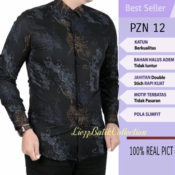 BAJU BATIK PRIA / BATIK COWOK / BATIK SLIMFIT / BATIK MODERN LBC 103