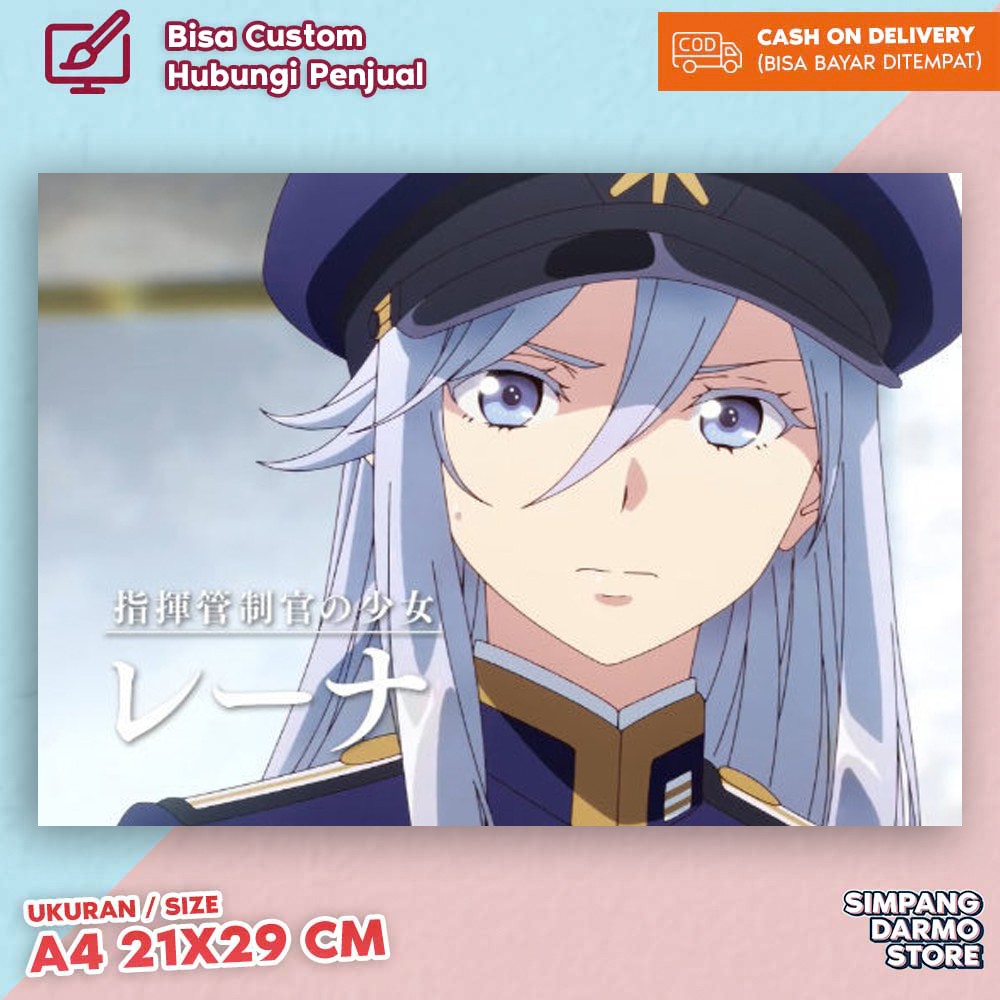 Poster 86 EIGHTY-SIX Shin Undertaker Lena Vladilena Milizé Ukuran A4 21x29 cm Hiasan Dinding Wibu