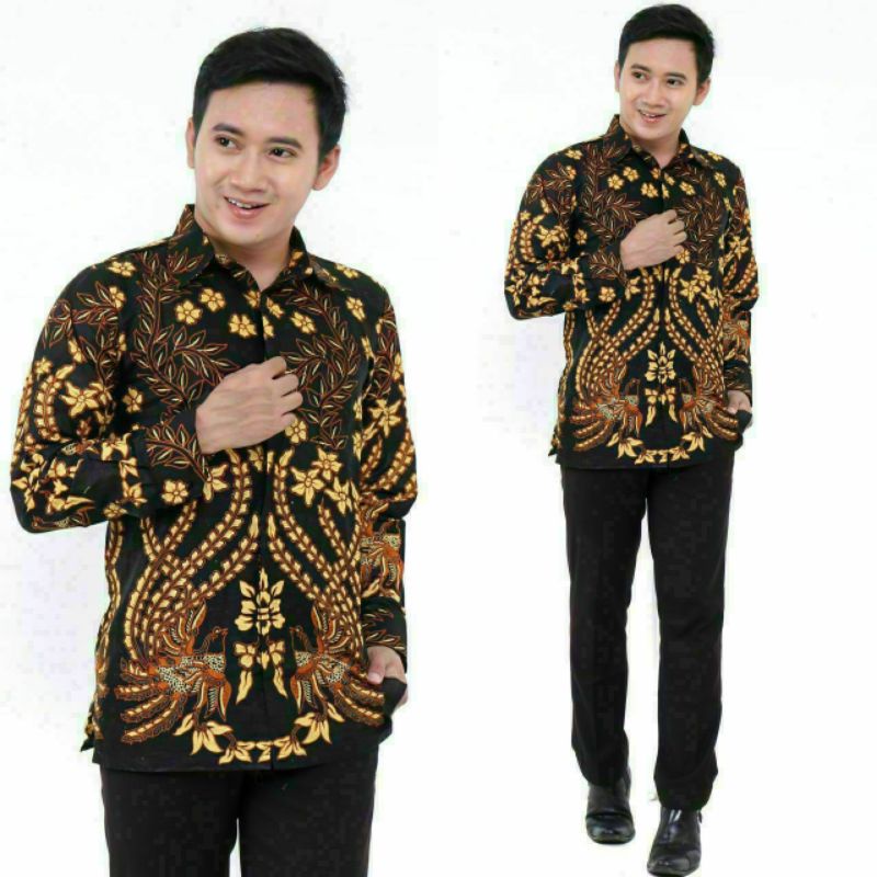 NEW ARRIVAL DISTRO BATIK PRIA BORDIR SOGAN HRB026 BATIKAF NOTOARTO BATIK IPNU-IPPNU HEM PRIA-Kmj Mprit Kuning